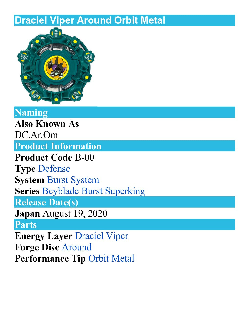 Takara tomy Beyblade Burst Superking Bakuten Shooting Beyblade 2020 V  Anniversary Set LTD  (Japan exclusive)