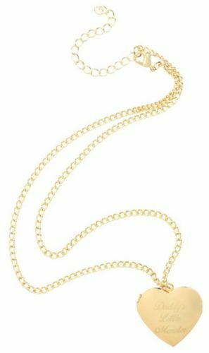 Suicide Squad Harley Quinn 18k Gold Plated "Daddy's Little Monster" Heart Locket