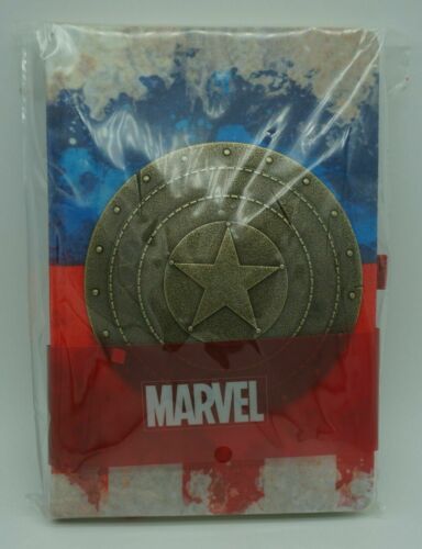 MARVEL CAPTAIN AMERICA- 3D METAL SHIELD PREMIUM JOURNAL NOTEBOOK COMICS VAULTED!
