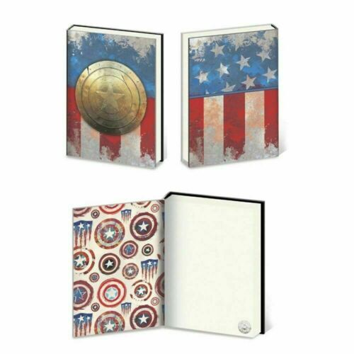 MARVEL CAPTAIN AMERICA- 3D METAL SHIELD PREMIUM JOURNAL NOTEBOOK COMICS VAULTED!