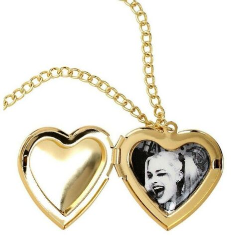 Suicide Squad Harley Quinn 18k Gold Plated "Daddy's Little Monster" Heart Locket