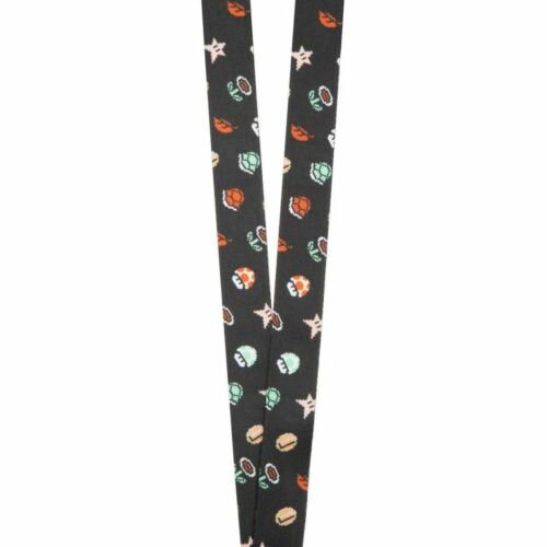 NINTENDO SUPER MARIO BREAKAWAY LANYARD W/ CHARM AND COLLECTIBLE STICKER