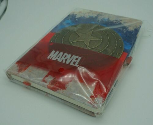MARVEL CAPTAIN AMERICA- 3D METAL SHIELD PREMIUM JOURNAL NOTEBOOK COMICS VAULTED!
