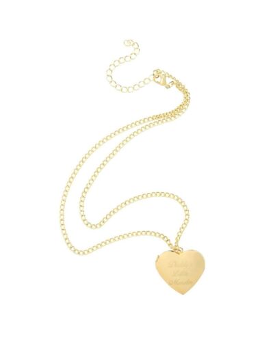 Suicide Squad Harley Quinn 18k Gold Plated "Daddy's Little Monster" Heart Locket