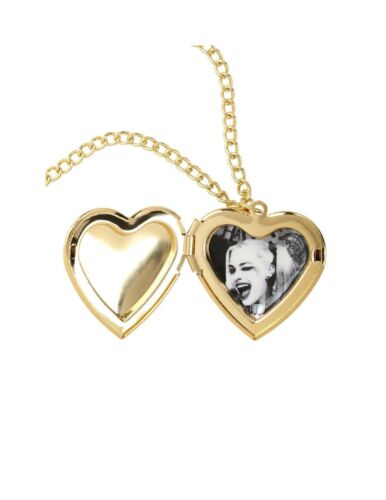 Suicide Squad Harley Quinn 18k Gold Plated "Daddy's Little Monster" Heart Locket