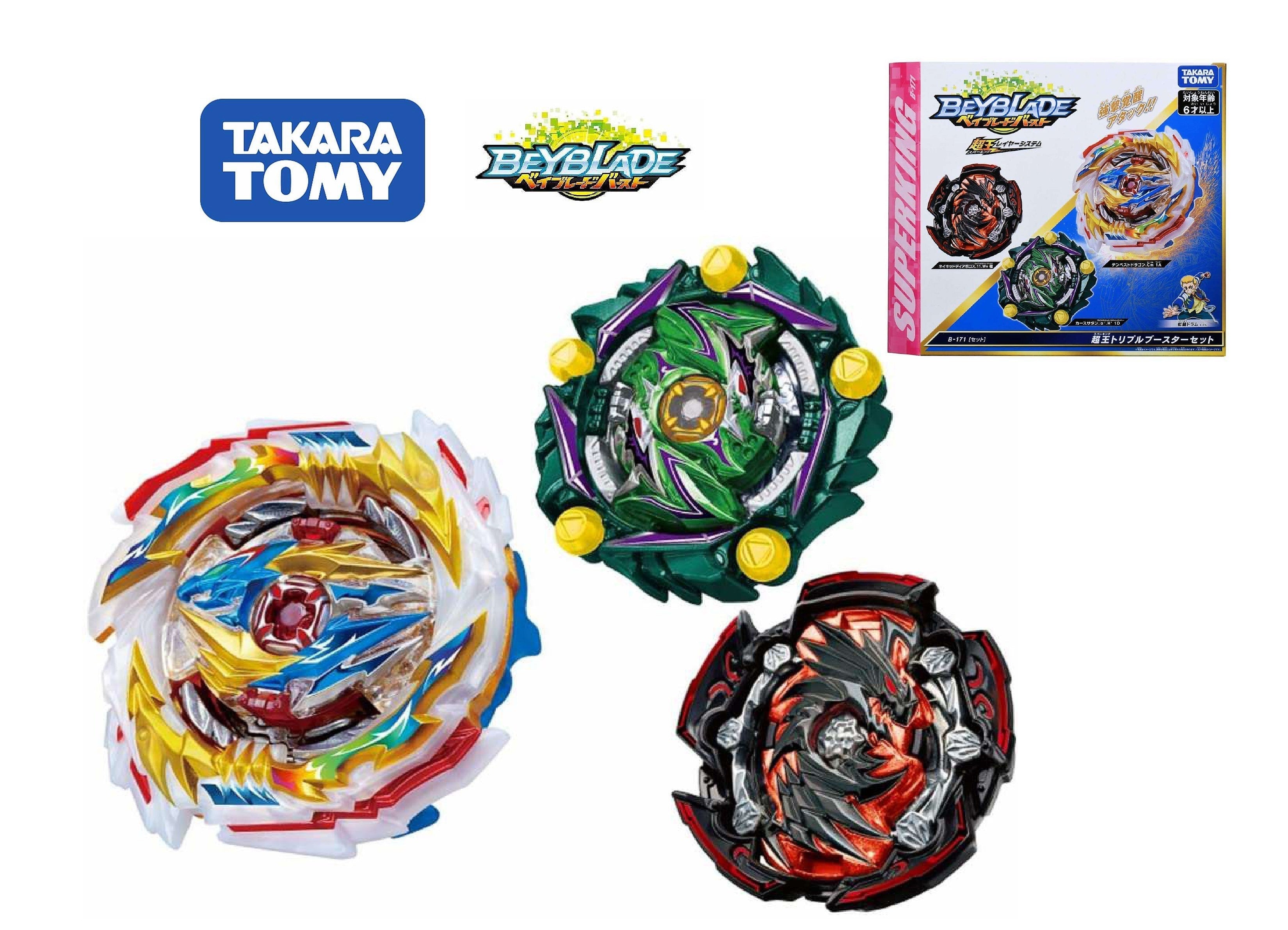 Takara Tomy Beyblade Burst B-171 Triple Booster Set (Tempest Dragon, Curse Satan, Naked Diablos)