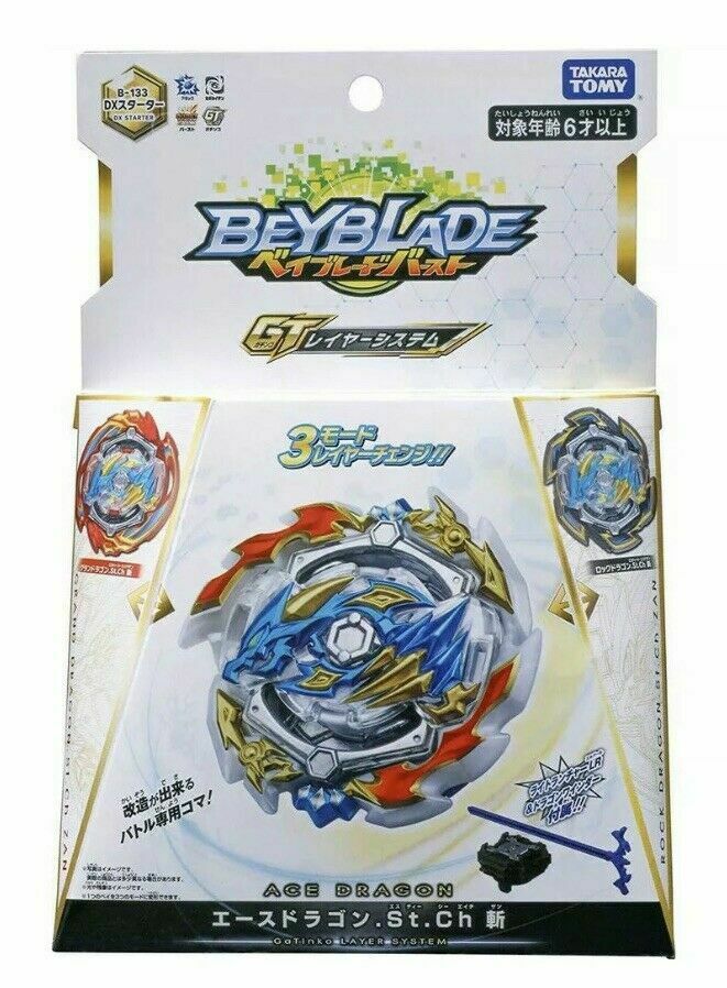 Takara Tomy Beyblade Burst Rise B-133 DX Starter Ace Dragon .St.Ch ZAN (Japan Version)