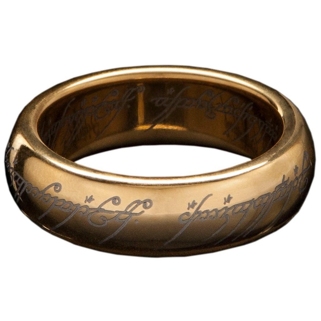 Weta Workshop Lord of the Rings The One Ring Gold Plated Tungsten Ring - Size 9