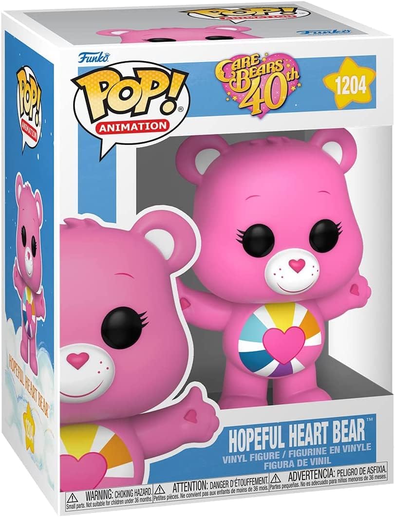 POP! Care Bears 40th Anniversary – Hopeful Heart Bear Vinyl Figure (3.75-Inch, Multicolored) – Bundled with Compatible Box Protector Case