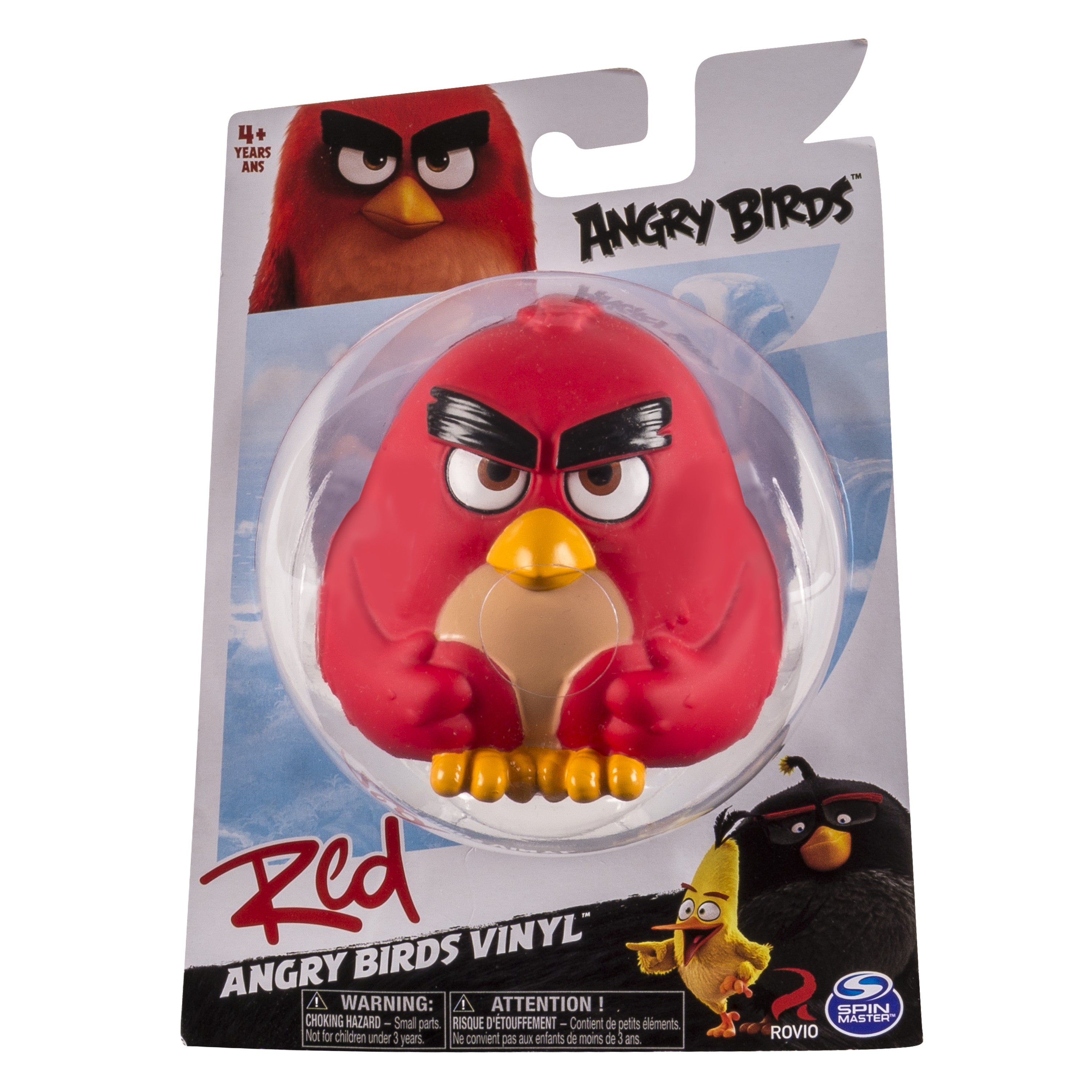 Spin Master Angry Bird RED Vinyl Figure 4 x 4 x 4 inches
