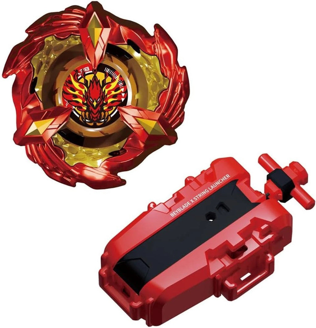 Takara Tomy Beyblade X BX-23 Phoenix Wing 9-60GF Metallic Red (with String Launcher)