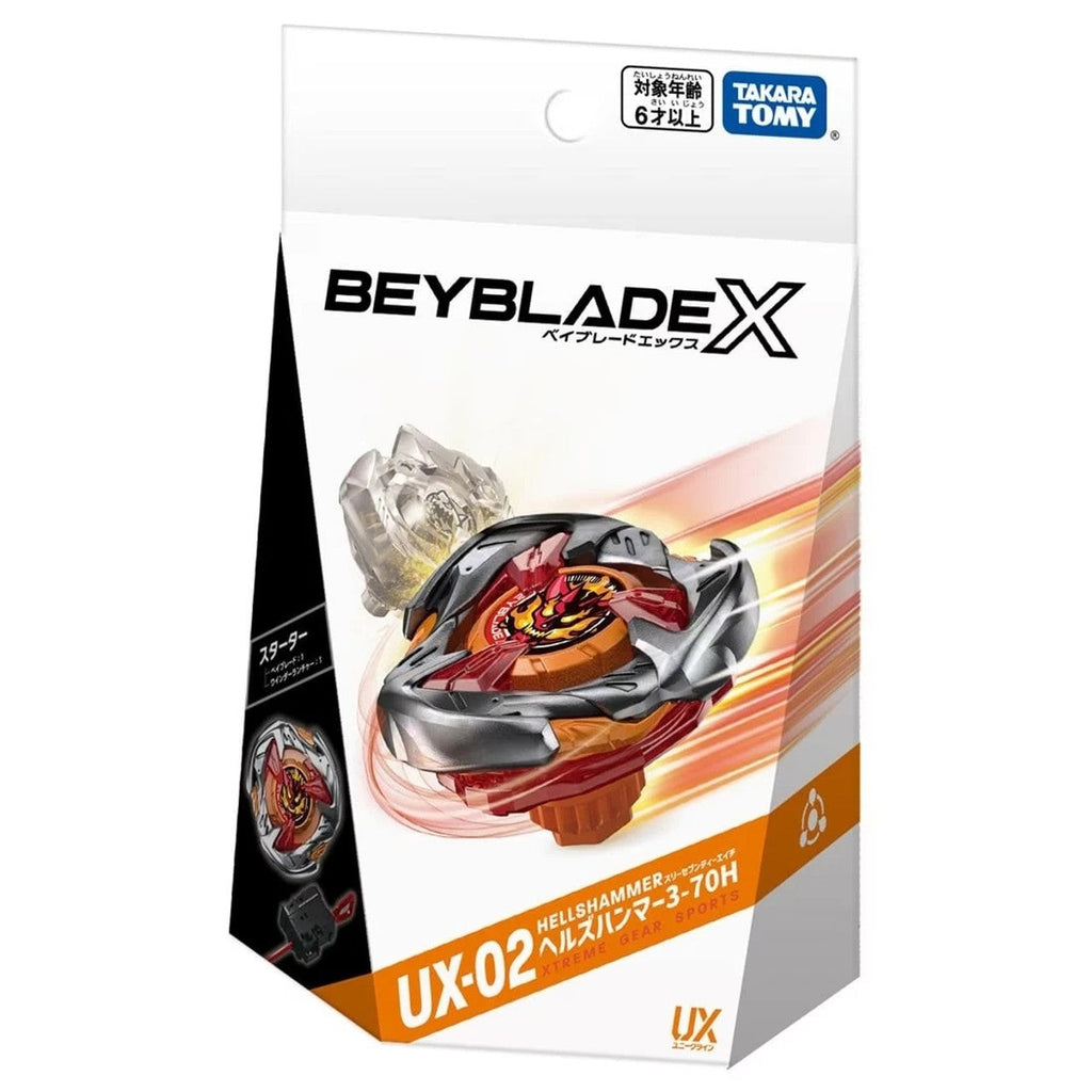 Takara Tomy Japan Beyblade X UX-02 Starter Hells Hammer 3-70H