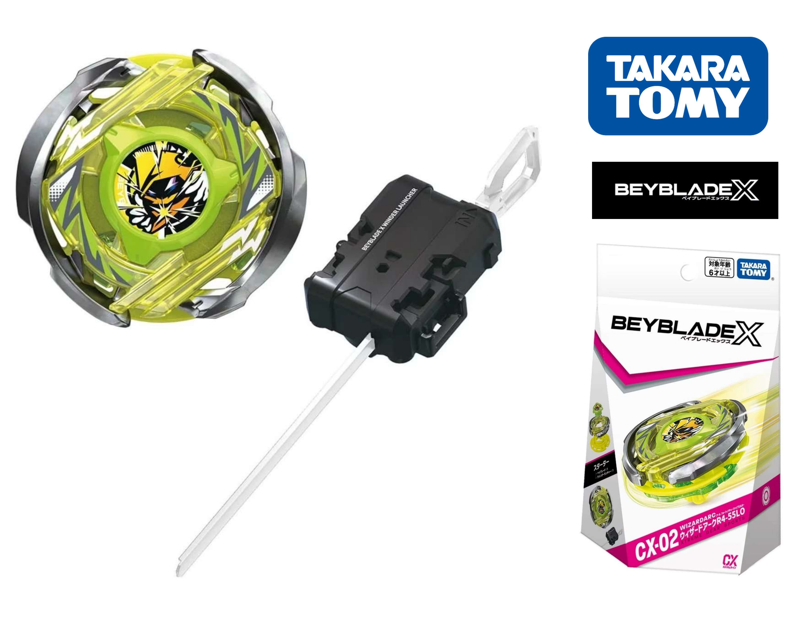 Takara Tomy Beyblade X CX-02 Starter WizardArc R4-55LO