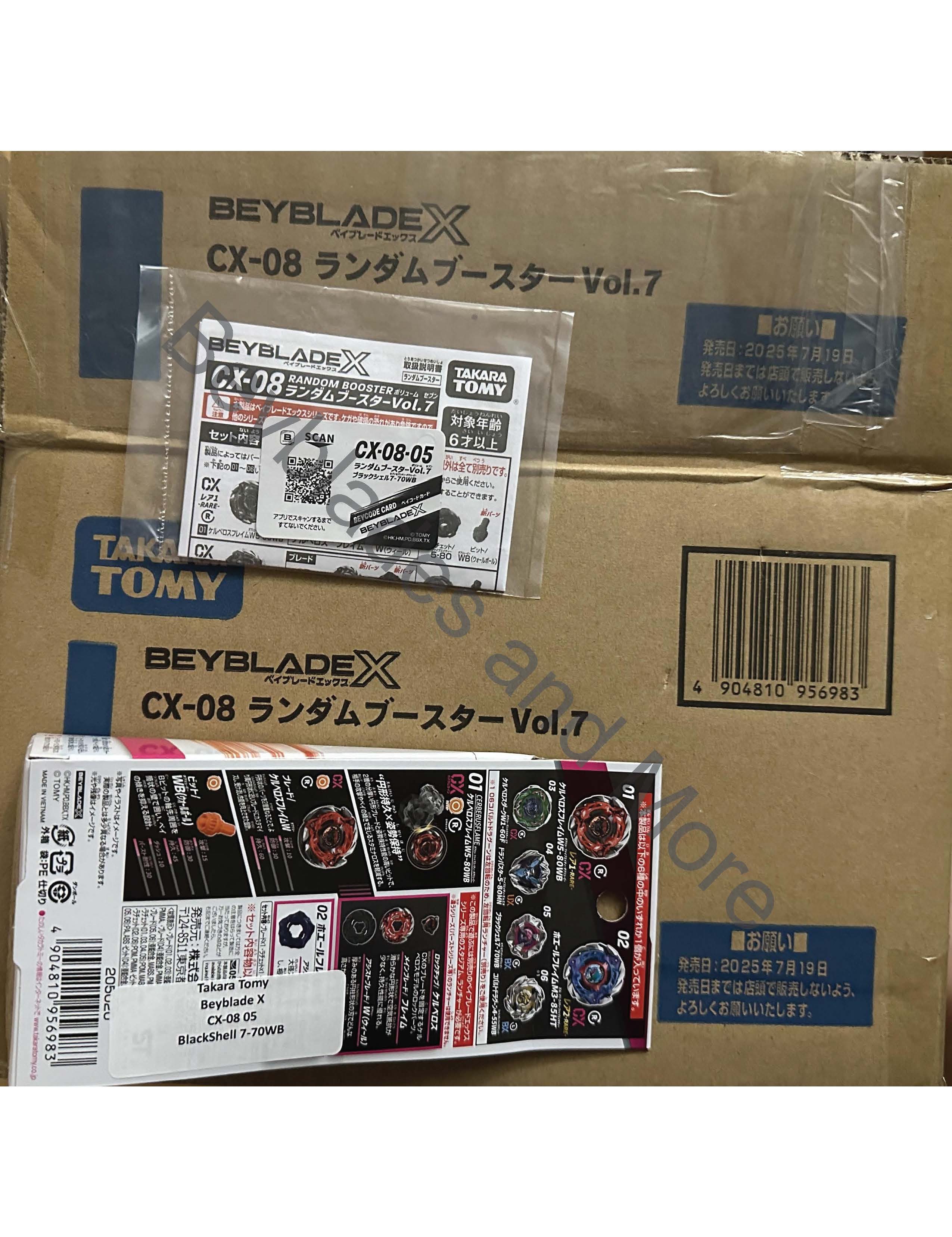 Takara Tomy Beyblade X CX-08 05 BlackShell 7-70WB