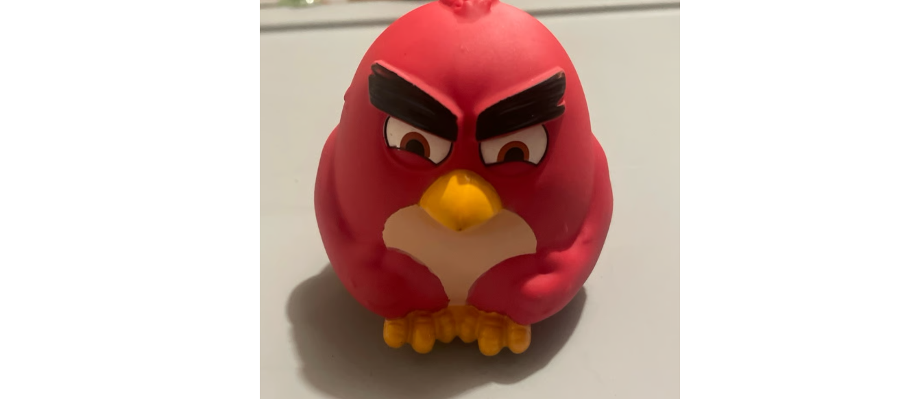Spin Master Angry Bird RED Vinyl Figure 4 x 4 x 4 inches