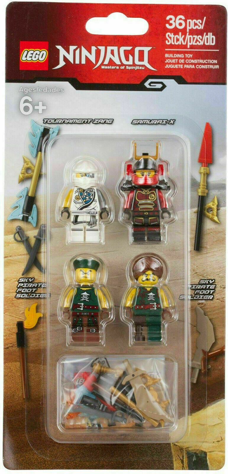 Lego Ninjago Minifigures Set - 853544 Set of Accessories Sky Pirate with Samurai X & Z (Retired)