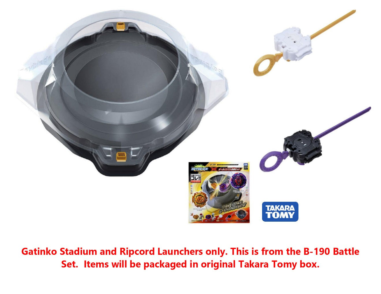 Takara Tomy Japan Dynamite Battle B-190 Stadium and Launchers only