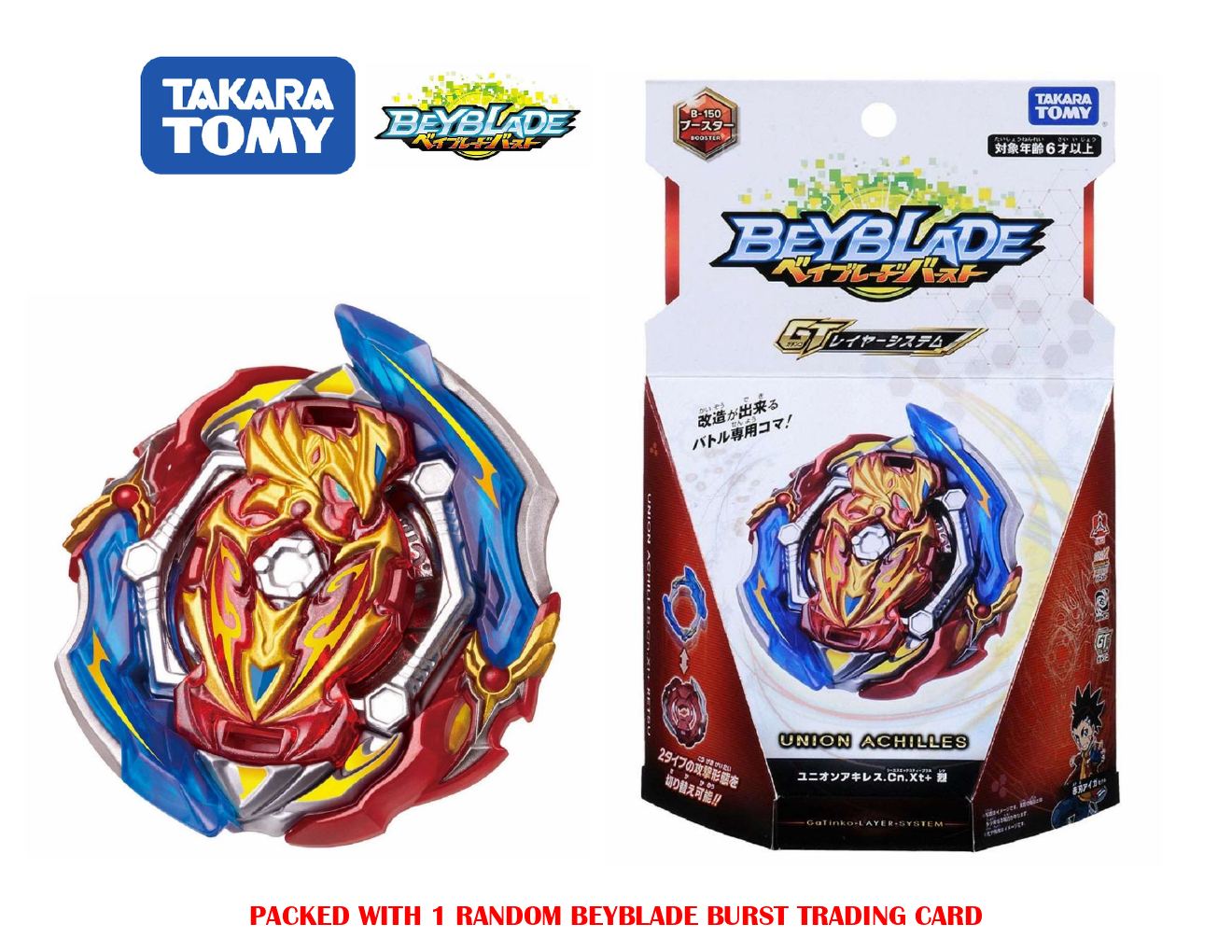 Takara Tomy Beyblade Burst Rise B-150 Booster Union Achilles.Cn.Xt+Retsu (Japan Version)
